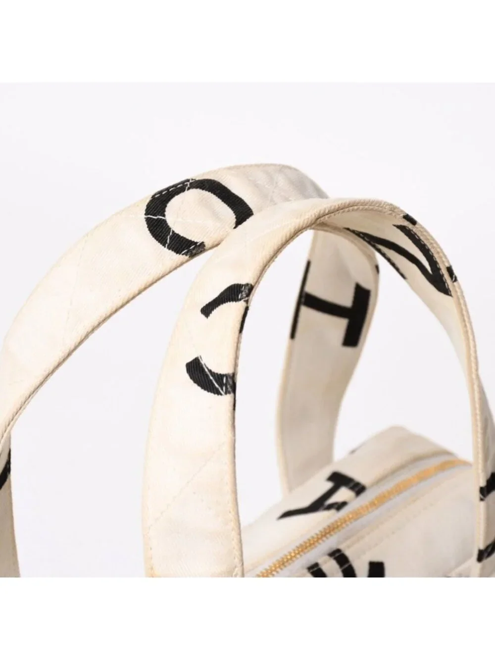 Chanel Mini Bag CC Logo Beige White Black Gold